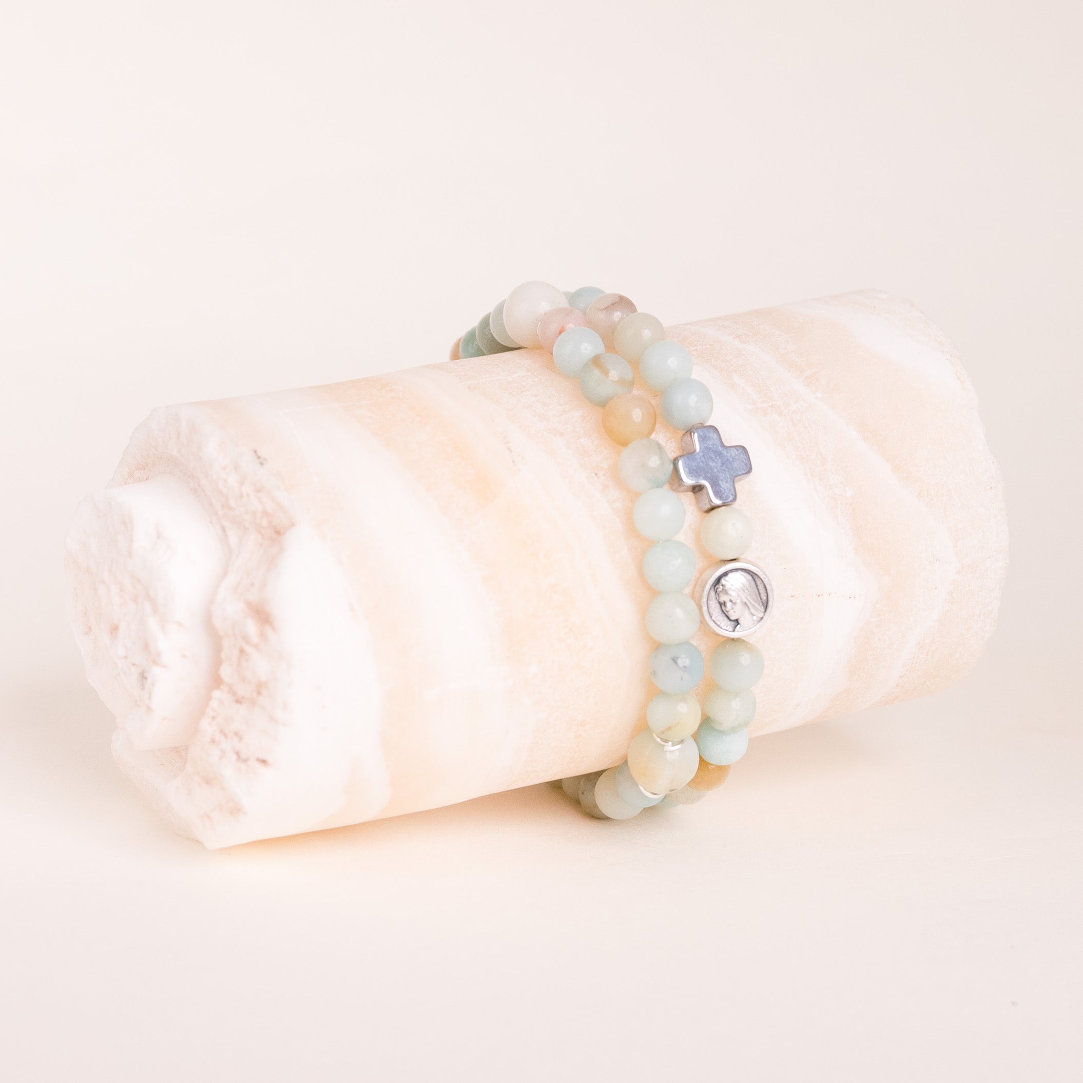 Gospa Rosario Pulsera Aqua